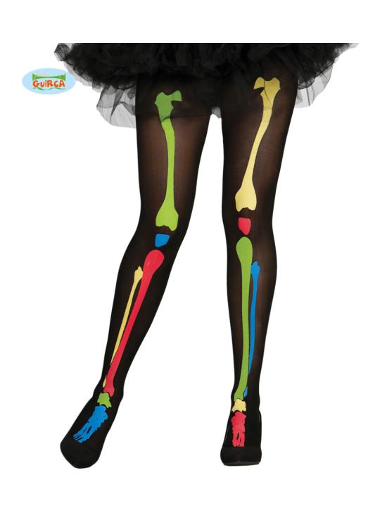 Pantys Esqueleto multicolor adulta.
