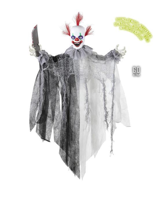 Payaso Asesino Animado con Luces y Sonido 60 cms