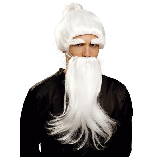 Peluca Fu Man Chu con Barba para adulto Peluca Fu Man Chu con Barba para adulto