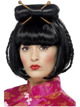 Peruca de senhora oriental