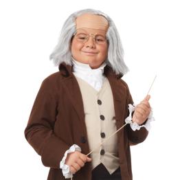 Peluca de Benjamin Franklin para niño