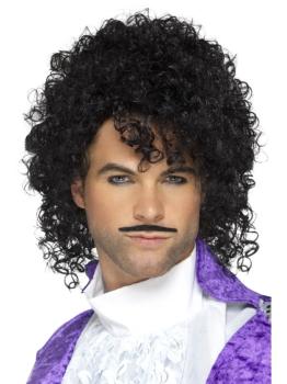Peruca roxa Prince com bigode