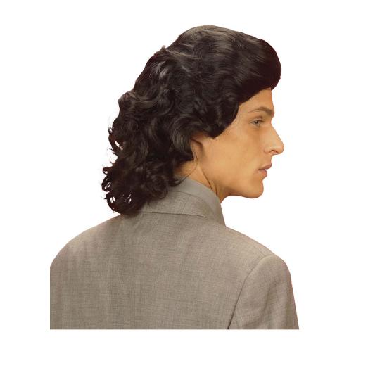 Peruca masculina preta dos anos 70