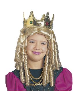 Peluca de princesa con rizos para mujer