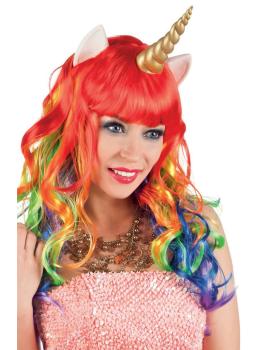 Peluca de Unicornio Multicolor para adulta