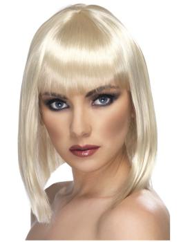 Peluca glamurosa corta rubia