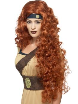 Peruca Ruiva Valente de Guerreira Medieval ^