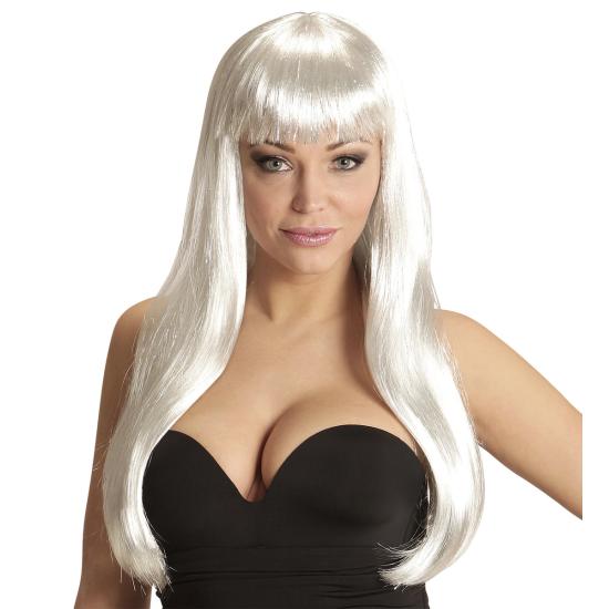 Peluca plateada de chica del espacio Peluca plateada de chica del espacio