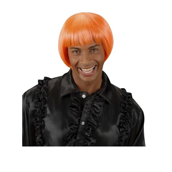 Peluca Rave naranja fluorescente Peluca Rave naranja fluorescente