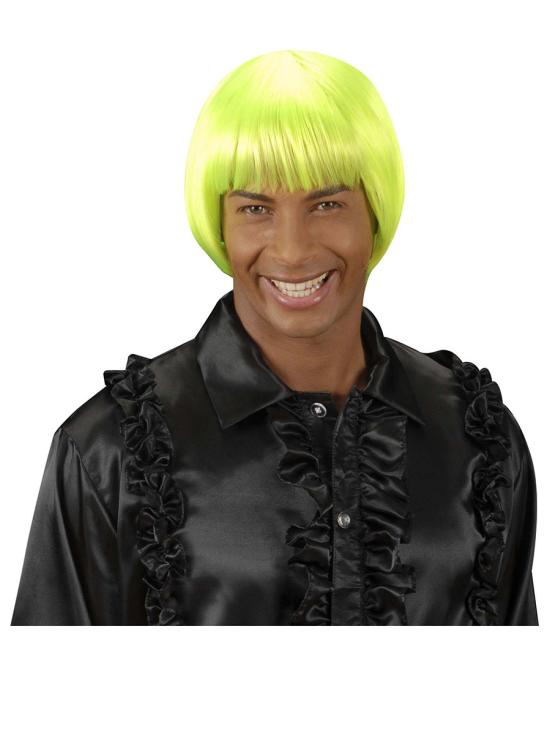 Peluca Rave verde fluorescente