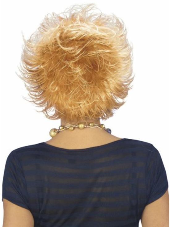 Peluca rubia efecto mojado para mujer