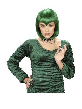 Peluca vampiresa gótica verde