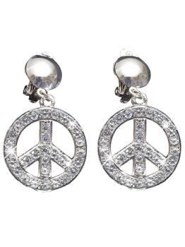 Pendientes de paz con brillantes para adulto