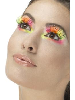 Pestañas neón multicolor para mujer