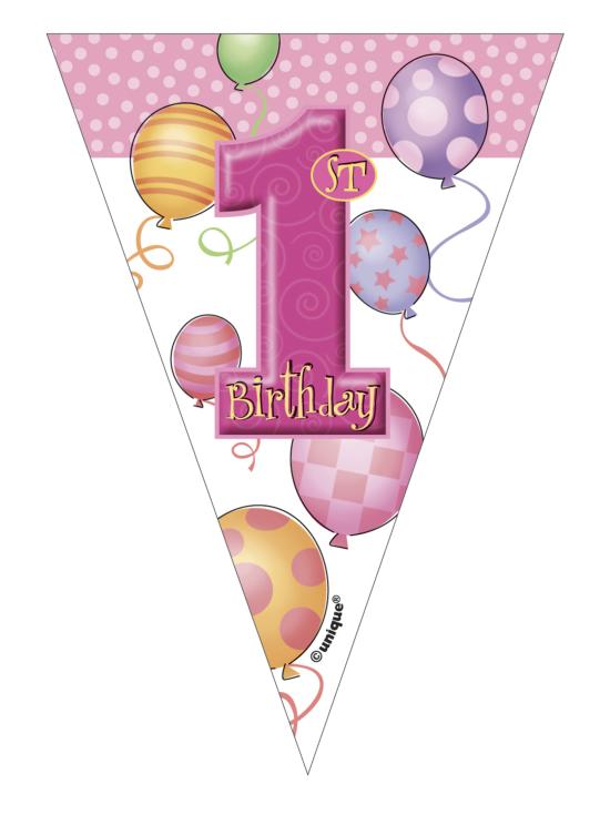 Set de 1º cumpleaños rosa