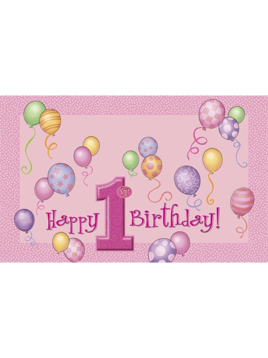 Set de 1º cumpleaños rosa