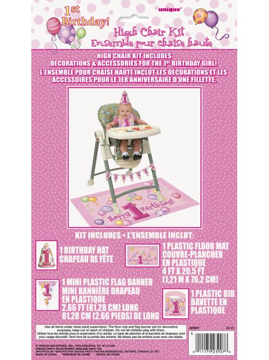 Set de 1º cumpleaños rosa