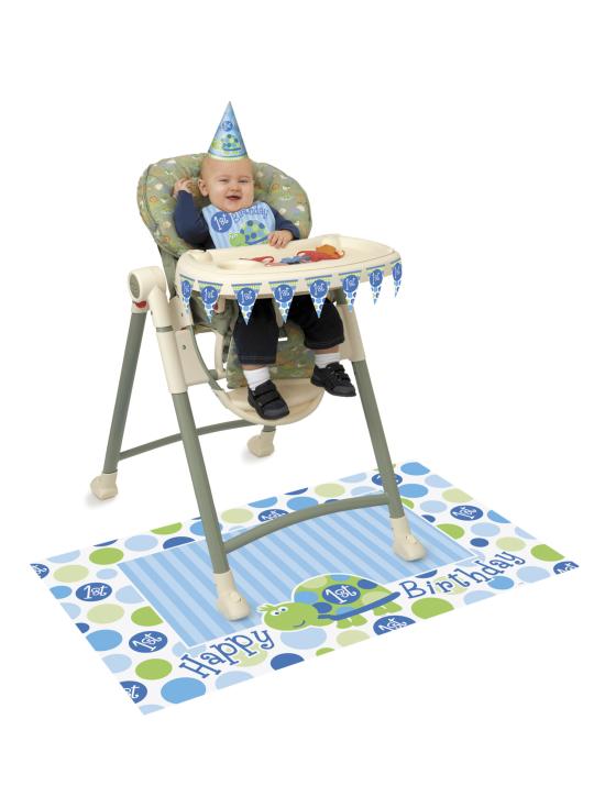 Set de 1º cumpleaños tortuga azul