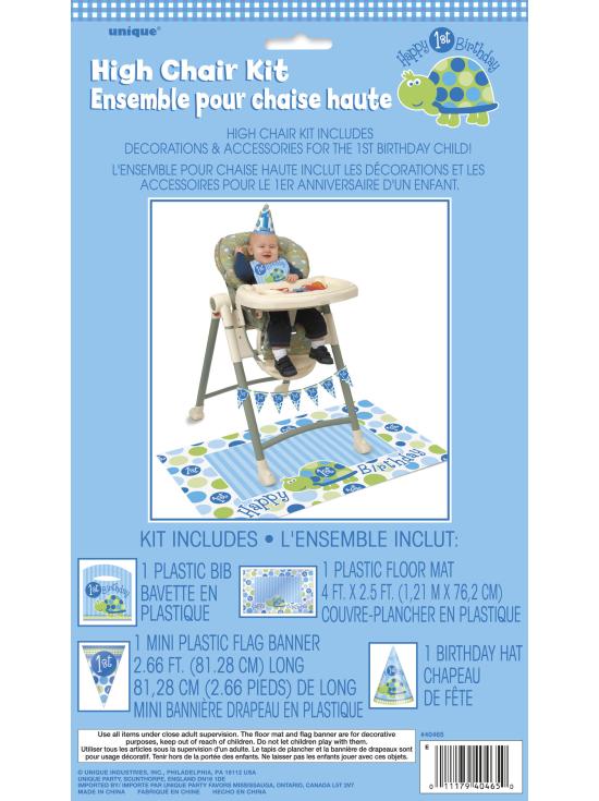 Set de 1º cumpleaños tortuga azul