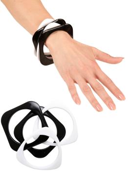 Set de 4 pulseras disco para mujer
