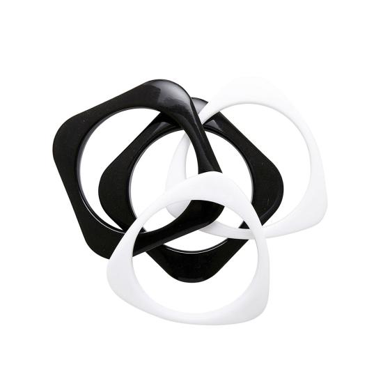 Set de 4 pulseras disco para mujer Set de 4 pulseras disco para mujer