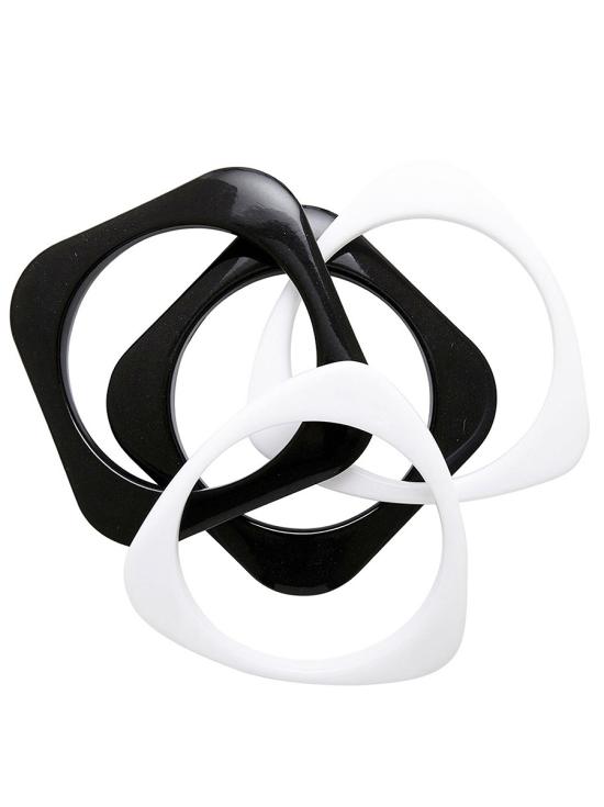 Set de 4 pulseras disco para mujer