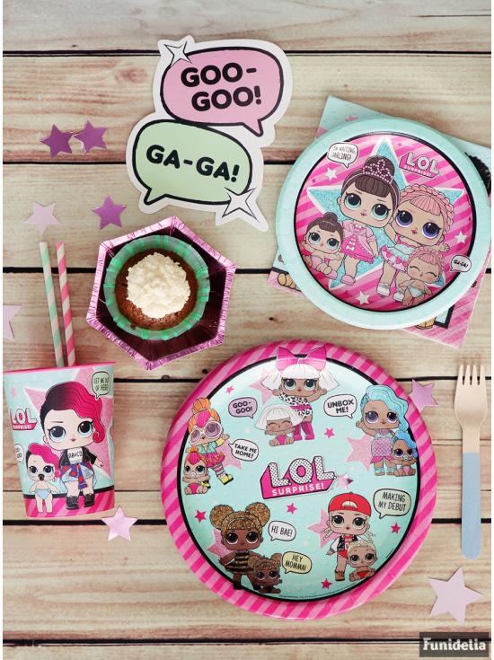 8 platos LOL Surprise (23cm) - LOL Friends
