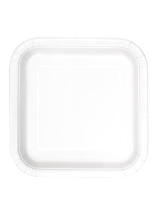 8 platos blancos (23 cm) - Línea Colores Básicos