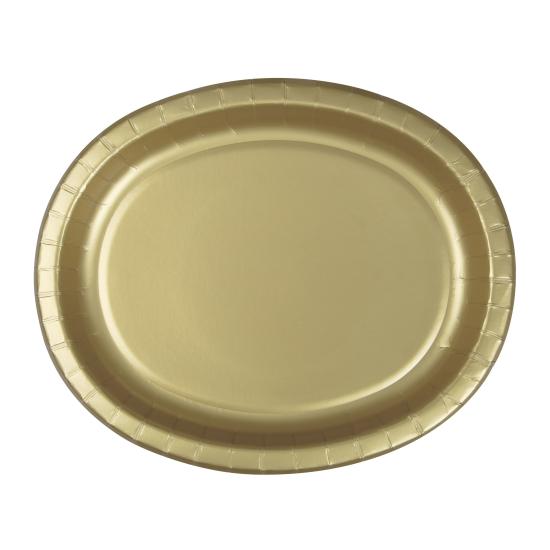 8 platos dorados (23 cm) - Línea Colores Básicos