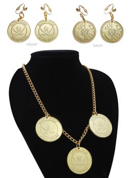 Set de collar y pendientes pirata para mujer