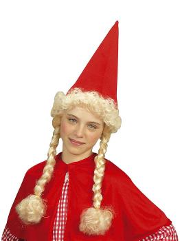 Sombrero de gnoma con trenzas para niña