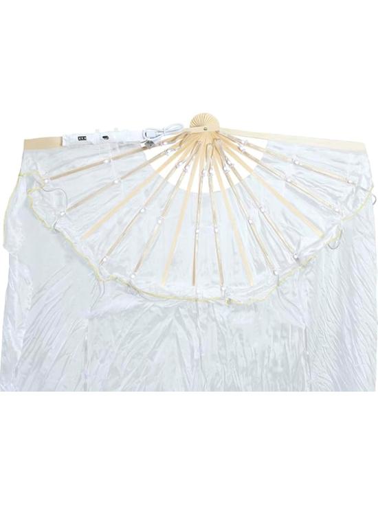 Leque Branco com LEDs Multicoloridos (75x150 cm) – Acessório Luminoso para Festas, Carnaval e Halloween