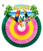 Leque de Papel Aloha Multicolor 45 cms