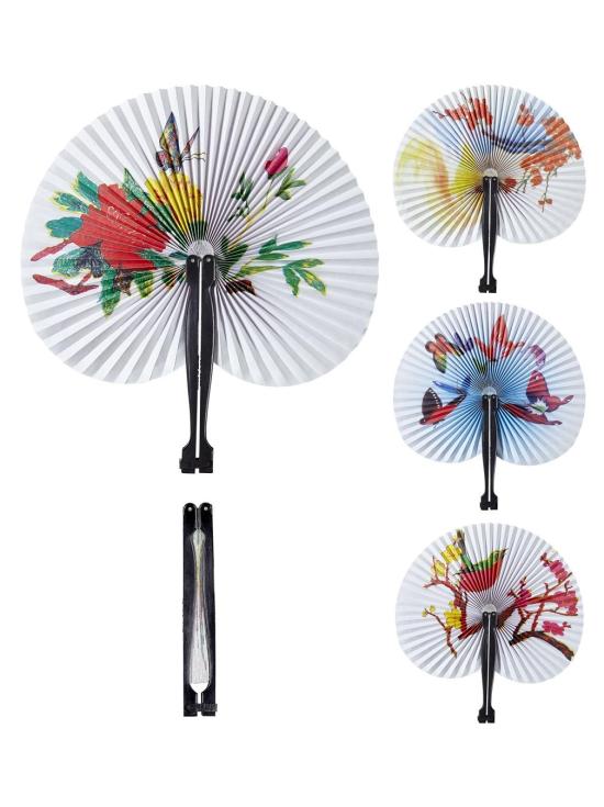 Leque de Papel Oriental de 23 cms