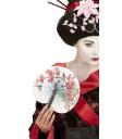 Leque de Papel Oriental de 23 cms