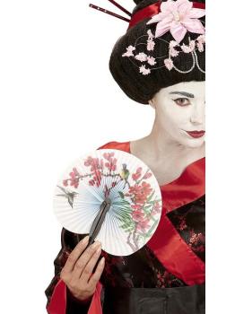 Leque de Papel Oriental de 23 cms