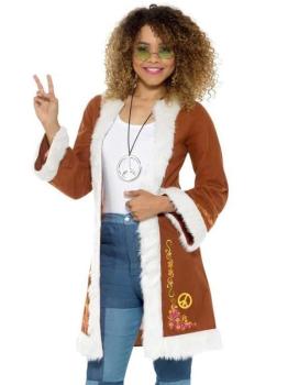 Casaco Hippie Marrom Feminino