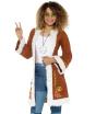 Casaco Hippie Marrom Feminino