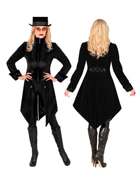 Casaco gótico feminino de veludo steampunk, fraque, carnaval, halloween, cosplay