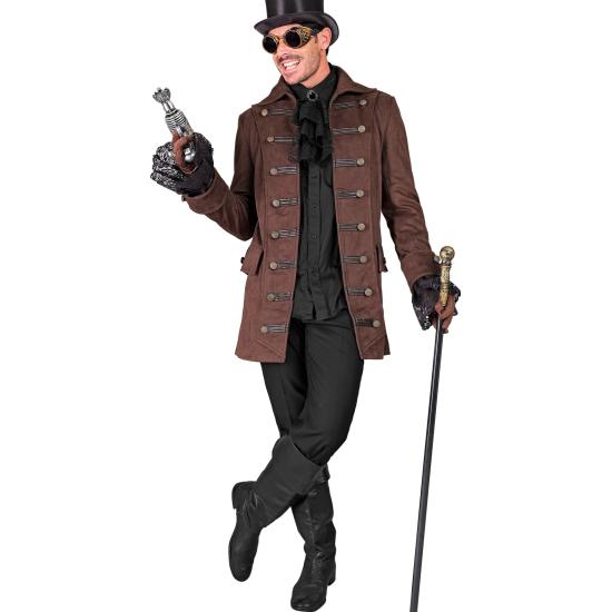 O casaco marrom é ideal para incorporar diferentes personagens LUXO