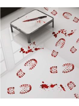 Adesivos Pegadas Sangrentas 2 unidades 25 x70 cms