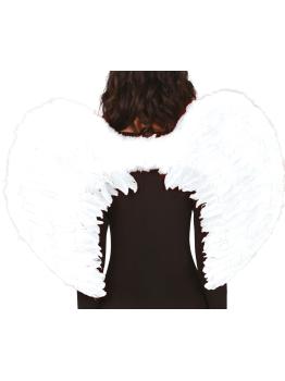 Asas de penas brancas para fantasia de anjo, 80 × 55 cm
