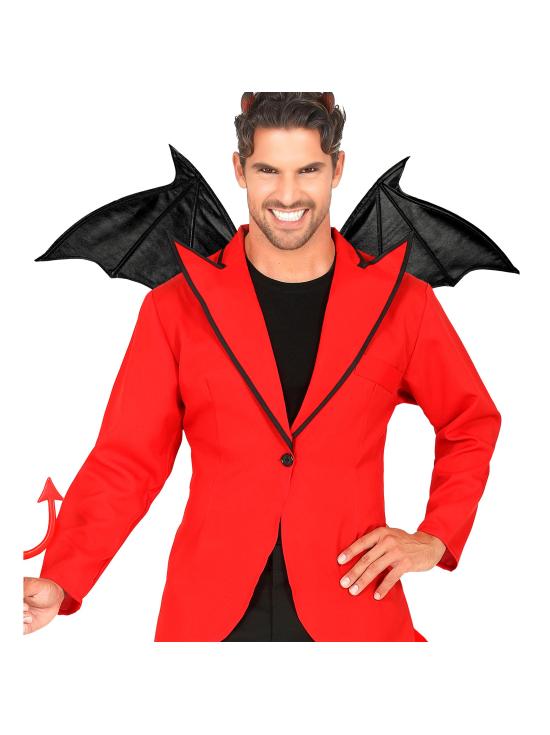 Asas de Diabo Vermelho ou Asas de Morcego Pretas, Moldáveis, 84x36 cm