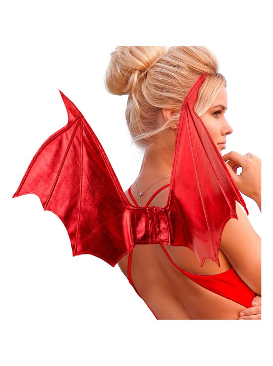 Asas de Diabo Vermelho ou Asas de Morcego Pretas, Moldáveis, 84x36 cm