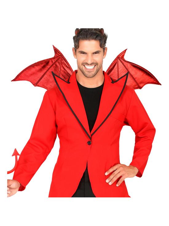 Asas de Diabo Vermelho ou Asas de Morcego Pretas, Moldáveis, 84x36 cm