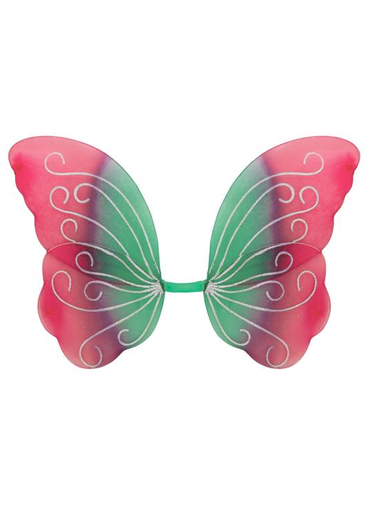 Asas de borboleta com glitter multicolorido