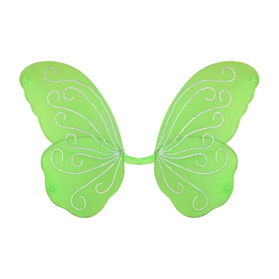 Asas de borboleta com brilho verde
