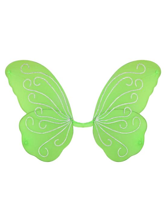 Asas de borboleta com brilho verde