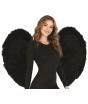 Asas de penas pretas 80 × 55 cm