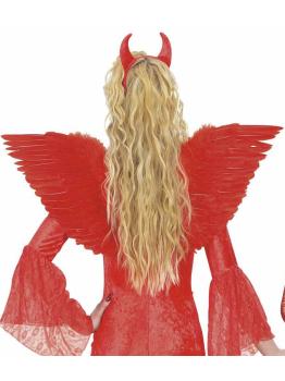 Asas vermelhas com penas 86X31 cms